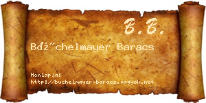 Büchelmayer Baracs névjegykártya